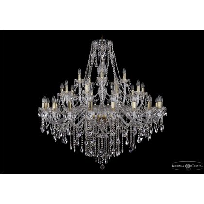 Чешская хрустальная люстра Большая Bohemia Ivele Crystal 1415/20+10+5/460-132/G