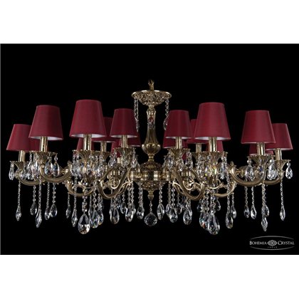 Чешская хрустальная люстра Большая Bohemia Ivele Crystal 1703/18/320+210/A/GB/SH22