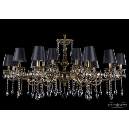 Чешская хрустальная люстра Большая Bohemia Ivele Crystal 1703/18/320+210/A/GB/SH25