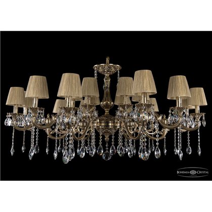 Чешская хрустальная люстра Большая Bohemia Ivele Crystal 1703/18/320+210/A/GB/SH7