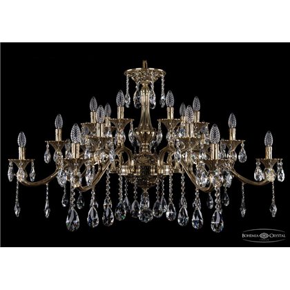 Чешская хрустальная люстра Большая Bohemia Ivele Crystal 1709/21/410/A/GB