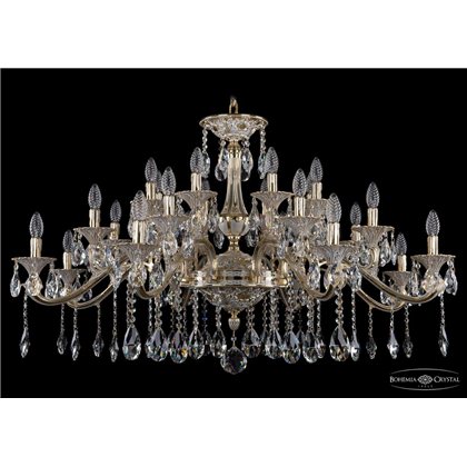 Чешская хрустальная люстра Большая Bohemia Ivele Crystal 1709/24/410/A/GW