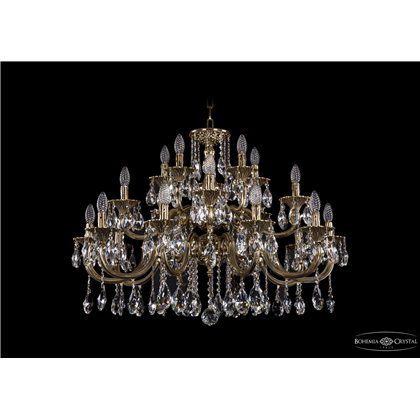 Чешская хрустальная люстра Большая Bohemia Ivele Crystal 1722/10+5+5/335/A/GB
