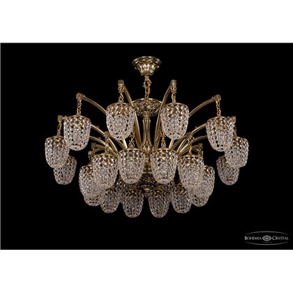Чешская хрустальная люстра Большая Bohemia Ivele Crystal 1772/24/342/GB