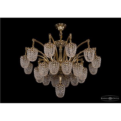 Чешская хрустальная люстра Большая Bohemia Ivele Crystal 1772/24+1/342/GB