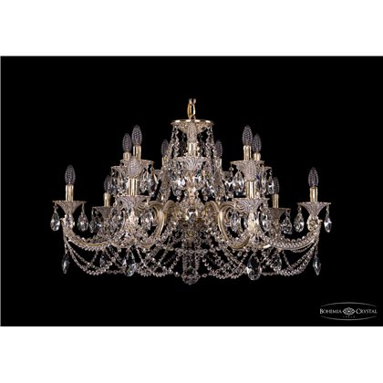 Чешская хрустальная люстра Bohemia Ivele Crystal 1702/7+7/335+150/C/GW