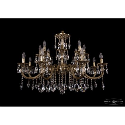 Чешская хрустальная люстра Bohemia Ivele Crystal 1702/8+8/335+150/A/GB