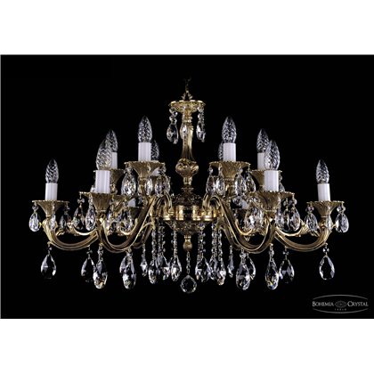 Чешская хрустальная люстра Bohemia Ivele Crystal 1703/12/A/G