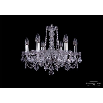 Чешская хрустальная люстра Bohemia Ivele Crystal 1402/6/160/Ni/Leafs