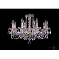 Чешская хрустальная люстра Bohemia Ivele Crystal 1402/8/195/G/Leafs