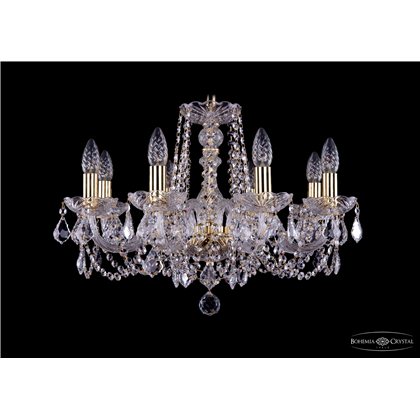 Чешская хрустальная люстра Bohemia Ivele Crystal 1402/8/195/G/Leafs