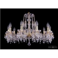 Чешская хрустальная люстра Bohemia Ivele Crystal 1410/10/240/G/V0300