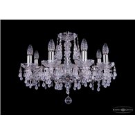 Чешская хрустальная люстра Bohemia Ivele Crystal 1410/8/195/Ni/V0300