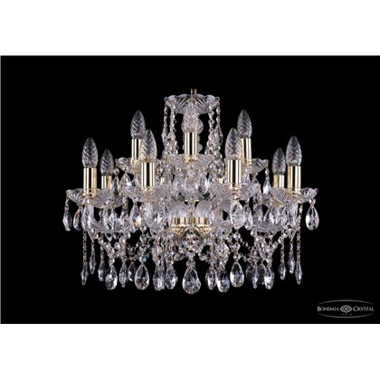 Чешская хрустальная люстра Bohemia Ivele Crystal 1413/8+4/200/G