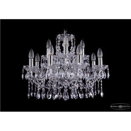 Чешская хрустальная люстра Bohemia Ivele Crystal 1413/8+4/200/Ni