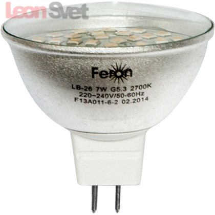 Лампа светодиодная GU5.3 230В 7Вт 2700K LB-26 25441 от Feron