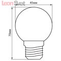Лампа светодиодная LB-37 E27 220В 1Вт зеленый цвет 25117 от Feron (2)
