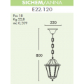 Подвесной фонарь для улицы Anna Sichem E22.120.000.VXE27 от Fumagalli